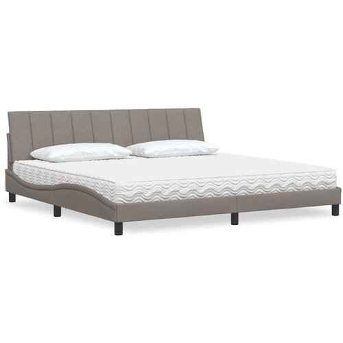  Krevet s madracem Hanko smeđesivi 200x200 cm od tkanine Cijene