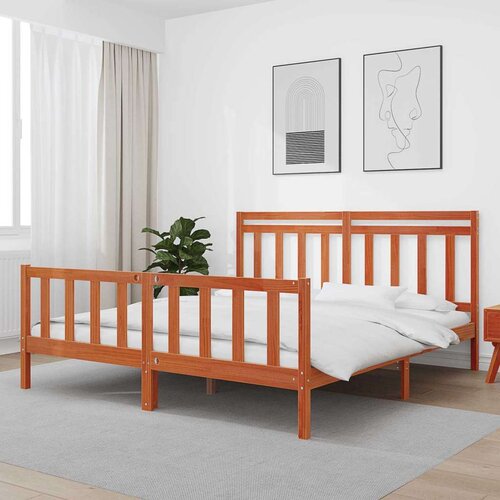  Konstrukcija postelje 2 pcs Voskast rjav 180 x 200 cm, (5000102329) Cene