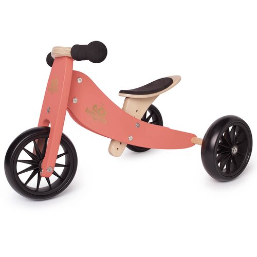 Kinderfeets drvena dječja guralica Tiny Tot 2u1 Coral Slike