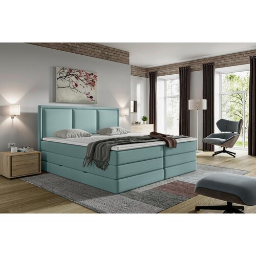 MID.YOU POSTELJA BOXSPRING 180 cm x 200 cm , tekstil turkizna Cene