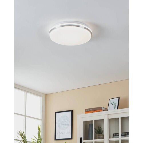 Eglo LED stropna/zidna svjetiljka Pinetto 900365, IP44, bijela/krom, Ø34 cm Cene