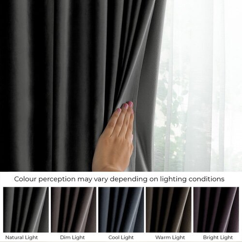 Restilo Siva žametna zavesa za delno zatemnitev 140x270 cm &amp;ndash; Slike