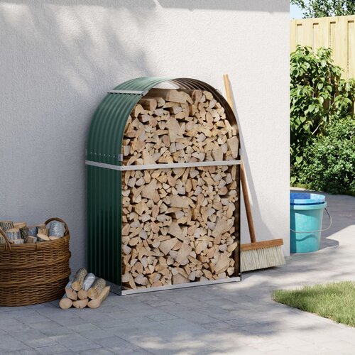 vidaXL Držač za cjepanice zeleni 80 x 45 x 120 cm pocinčani čelik Cijene