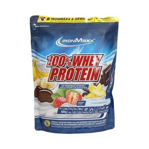 IRONMAXX 100% Whey Protein - 500 g u vrećici - Jagoda