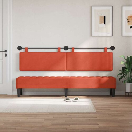  Držeće uzglavlje Zidne Crvena narančasta 210 x 55 x 5 cm - Crvena narančasta 200 cm bez LED Slike