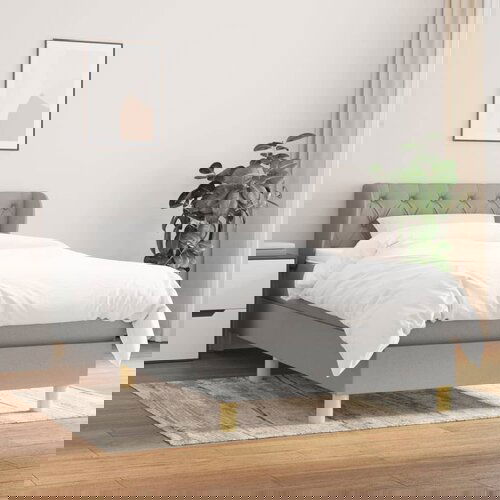 The Living Store Box spring postelja z vzmetnico svetlo siva 80x200 cm blago - Box Spring Postelja, (21515718) Slike
