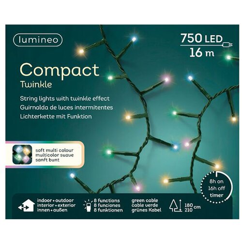Lumineo Novogodi&amp;scaron;nja LED rasveta za jelku 1600cm 8 funkcija Multi 495471 Slike