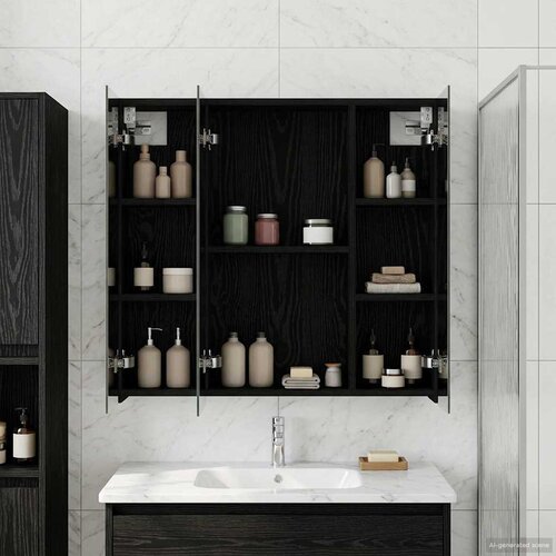  Kupaonski ormar s ogledalom Crni hrast 70 x 14,5 x 70 cm Cijene