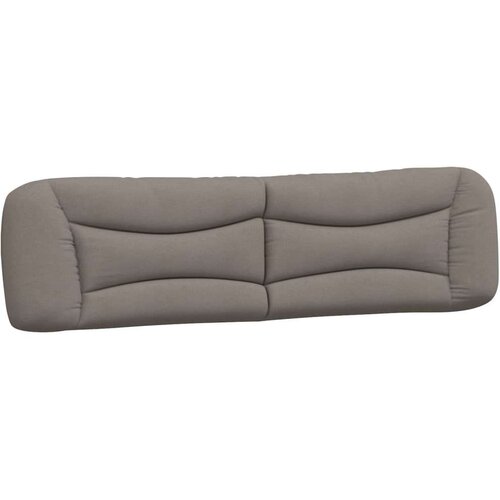 VidaXL Krevet s madracem smeđesivi 200x200 cm od tkanine Slike