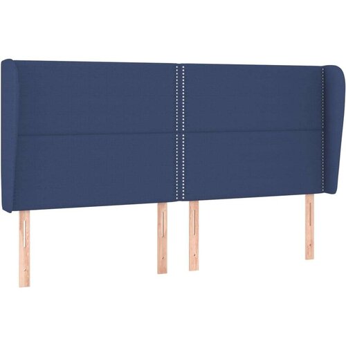  Uzglavlje s u&amp;scaron;ima plavi 203x23x118/128 cm od tkanine Slike