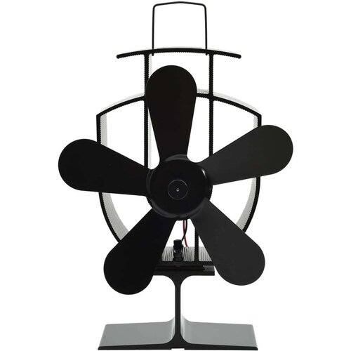vidaXL Ventilator za peć na toplinski pogon s 5 lopatica crni Cene