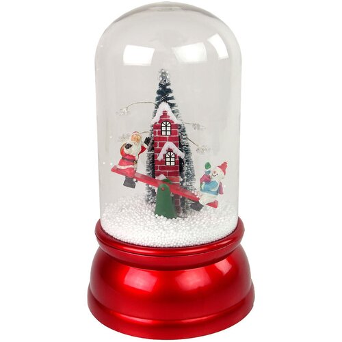 Christmas Dome Decoration Snow Santa Claus Red Slike