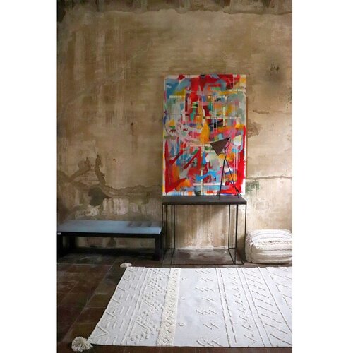 Lorena Canals Bijeli periv/ručno rađen pamučan tepih 170x240 cm Tribu Natural &amp;ndash; Slike