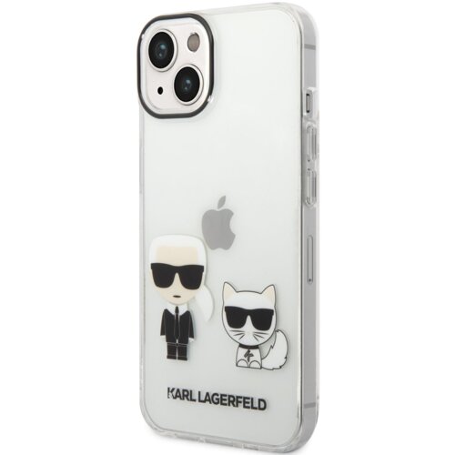 Karl Lagerfeld Originalen ovitek KLHCP14MCKTR za&amp;scaron;čita ovitek za iPhone 14 Plus prozoren - Full Bodies Slike