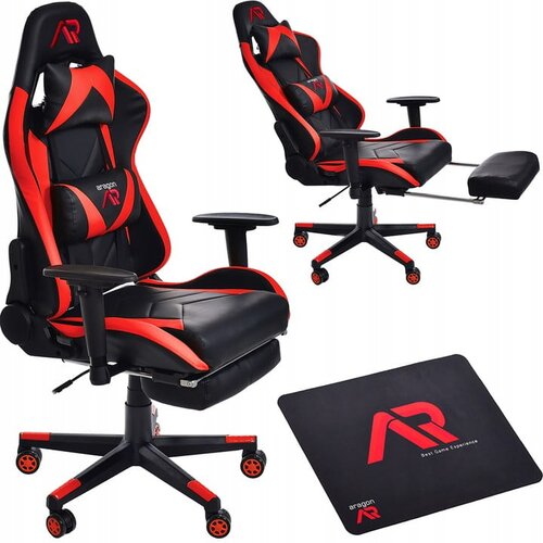 Aragon Gaming stol z oporo za noge - črno-rdeč, (22025195) Cene