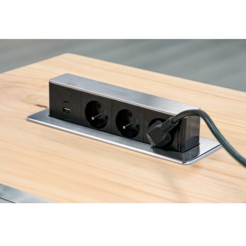 Solight PP126C-PD20 - Stub sa utičnicama za radnu ploču stola, 3x230V + USB-A + USB-C Slike