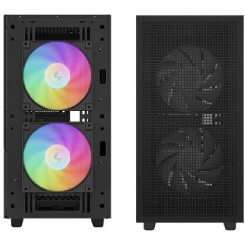 DeepCool gaming ohišje ch360 digital micro-atx rgb lcd kaljeno steklo, črna Cene