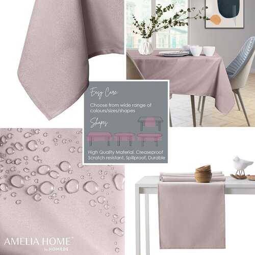 AmeliaHome Stolnjak Empire 40x40 cm, puderasto roza Slike