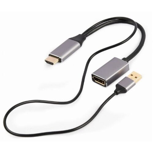 GEMBIRD EUROPE HDMI adapter GEMBIRD A-HDMIM-DPF-02 Active 4K HDMI male to DisplayPort female adapter, black Slike