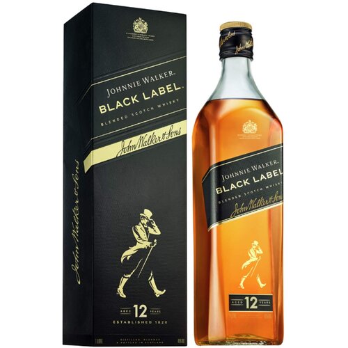 Johnnie Walker Viski Black label kutija 1l Slike