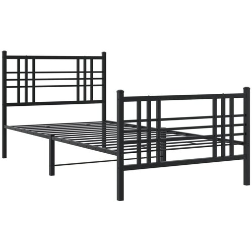  okvir kreveta uzglavlje i podnožje crni 90 x 200 cm Slike