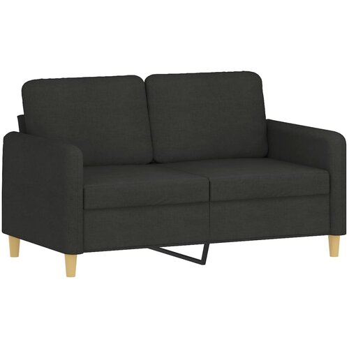  4-dijelni set sofa s jastucima crni od tkanine Slike