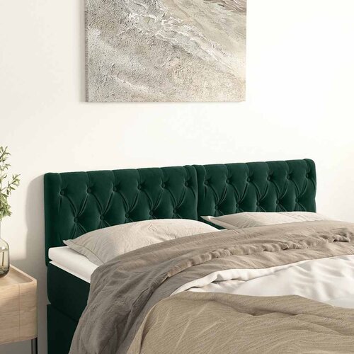  Uzglavlja tamnozelena 144x7x78/88 cm bar&scaron;unasta Cijene