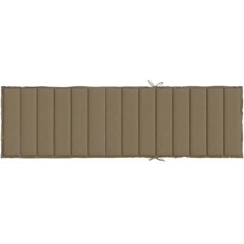  Jastuk za ležaljku pro&amp;scaron;arani smeđesivi 200x50x4 cm od tkanine Slike