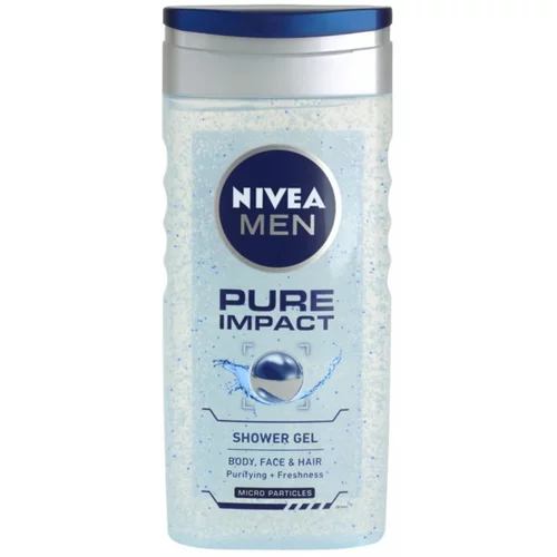 Nivea men pure impact gel za tuširanje za tijelo i lice 250 ml za muškarce