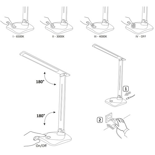  LED prigu&amp;scaron;iva dodirna stona lampa TOLEDO LED/8W/230V 3000-6500K Slike