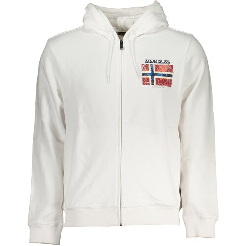 Napapijri MEN&amp;amp;#39;S WHITE ZIP SWEATSHIRT Slike