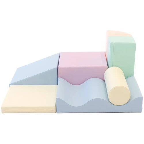  Blazin za plezanje, mehka igrala za otroke, poligon – 7 delni set, pastel Cene
