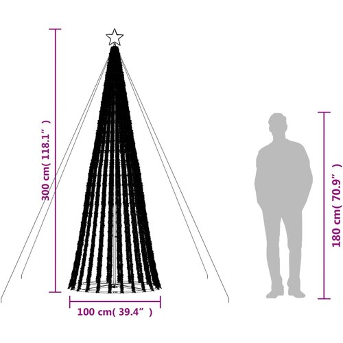  LED božićno drvce 688 LED toplo bijelo 300 cm Slike