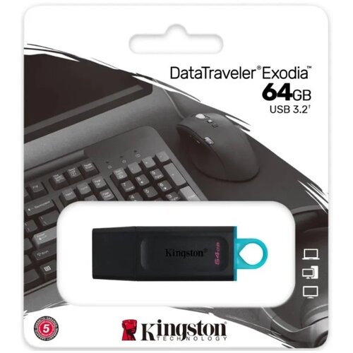 Kingston DataTraveler Exodia USB 64 GB,3.2,Crna Cene