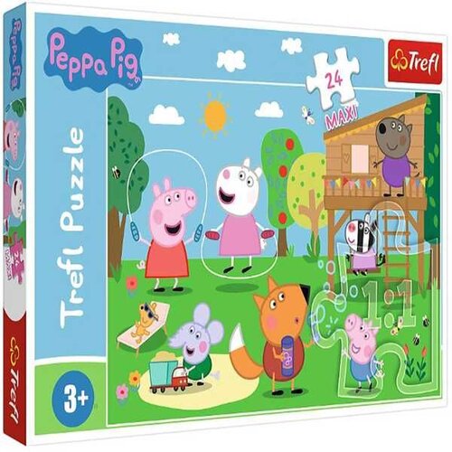 Trefl Puzzle - Fun in the Grass/Pepa Pig - 24 maxi veličina puzzli Cene