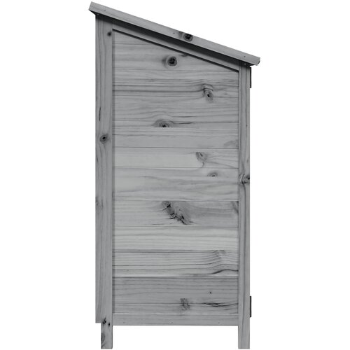  Vrtna &amp;Scaron;upa s krovom Siva 59 x 56 x 113,5 cm Čvrsto drvo jele Slike