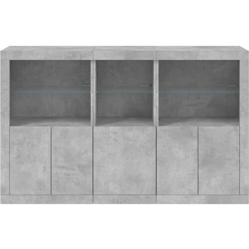 vidaXL Komoda z LED lučkami betonsko siva 162x37x100 cm Cene