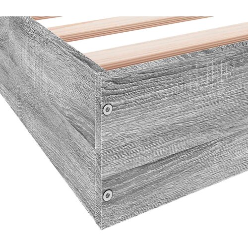  Okvir kreveta za pod Siva Sonoma 80 x 200 cm Konstruirano drvo Slike