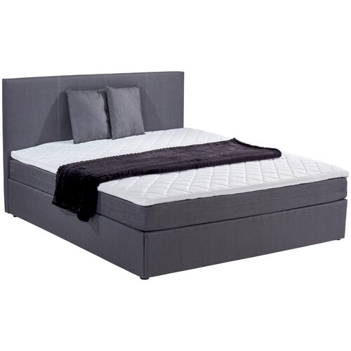 P & B POSTELJA Z VZMETNICO 160 cm x 200 cm , les, tekstil, leseni material siva Cene