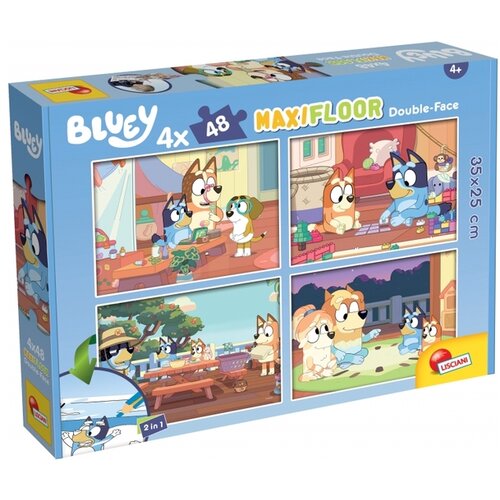 Lisciani Bluey i prijatelji 2 u 1 4x48-dijelna maxi podna slagalica i bojanka 35x25cm - Lisciani Cene