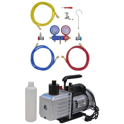 VidaXL Vakuumska črpalka 100 L/min z 2-smernim kompletom merilnikov Slike
