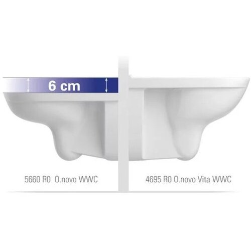 Villeroy Boch 5660R0T2 O.novo CeramicPlus viseča brezrobna WC &amp;scaron;koljka Slike