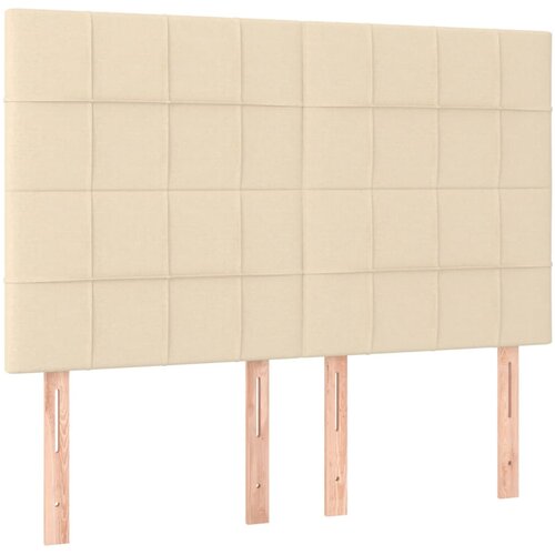  LED uzglavlje krem 144x5x118/128 cm od tkanine Slike
