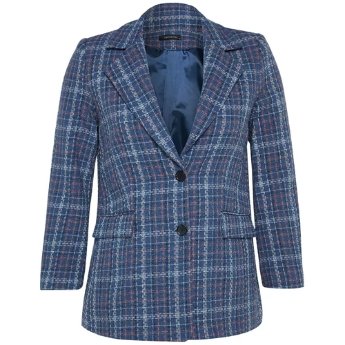 Trendyol Curve Plus Size Jacket - Blue - Regular fit
