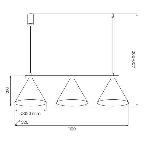  Visilica na sajli CAPITAL 3xGX53/15W/230V, bež Slike