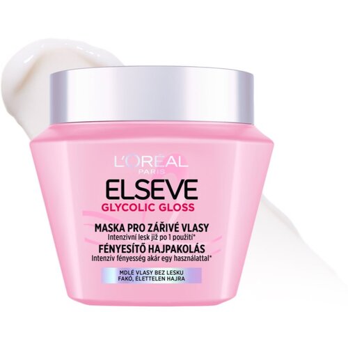 L&amp;acute;Or&amp;eacute;al Paris Elseve Glycolic Gloss maska za lase za ble&amp;scaron;čeč sijaj 300 ml Slike