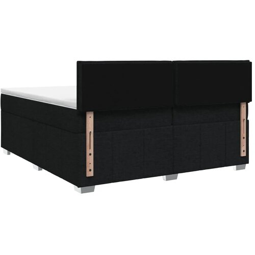  Boxspring krevet s madracem Crna 200 x 200 cm Tkanina - Crna 200 x 200 cm Dizajn linija Slike