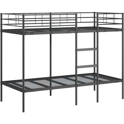 VidaXL krevet na kat bez madraca crni 90x190 cm čelik Slike