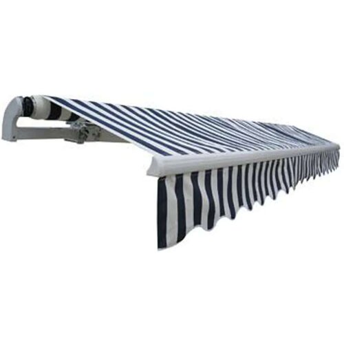 VidaXL Sklopiva motorizirana tenda 400 cm plavo-bijela Slike