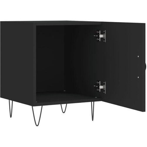  Noćni ormarići 2 kom crni 40 x 40 x 50 cm od konstruiranog drva Slike